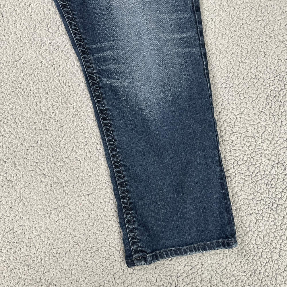 Silver Jeans Co Eddie Jeans Men 36x27* Blue Straight Leg Stretch Faded Whiskered - Picture 10 of 16